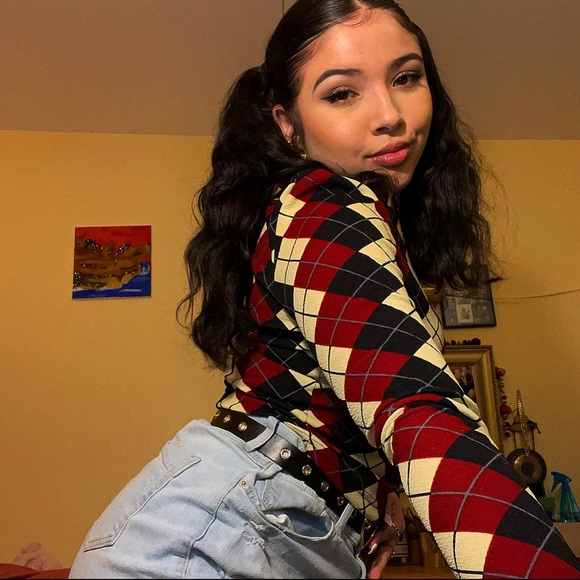 Plaid long sleeve top - Picture 2 of 12